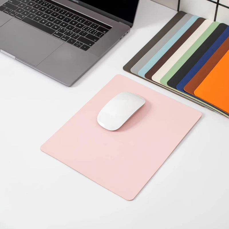 Small PU Mouse Pad NonSlip Professional Gaming Desktop Mouse Pad Waterproof Anti-Scratch Easy To Clean Mat For PC Laptop Desktop