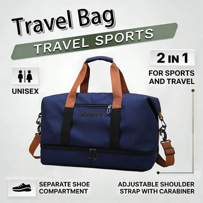 Travel Bag Large-capacity Portable, Dry and Wet Separation Sports Fitness Bag, Suitable As A Travel Luggage Bag.