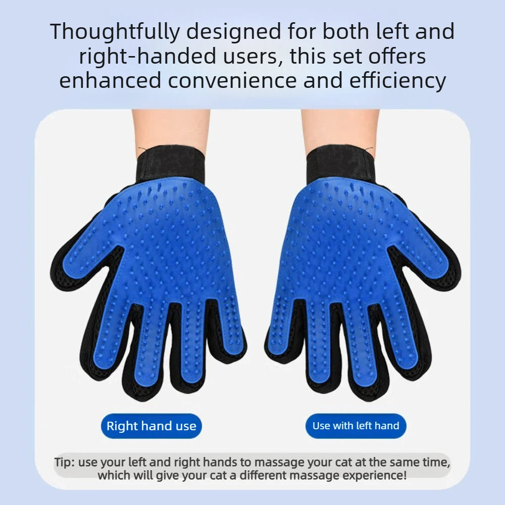 1/2× Pet Cat Grooming Glove Cat Hair Deshedding Brush Gloves Dog Comb for Cats Bath Hair Remover Clean Massage Brush for Animal