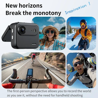 Lenovo Mini Action Camera 4K HD Recording VLOG Flip Screen Recorder Anti Shake 140 ° Wide-angle Lens Cycling Sports Camera