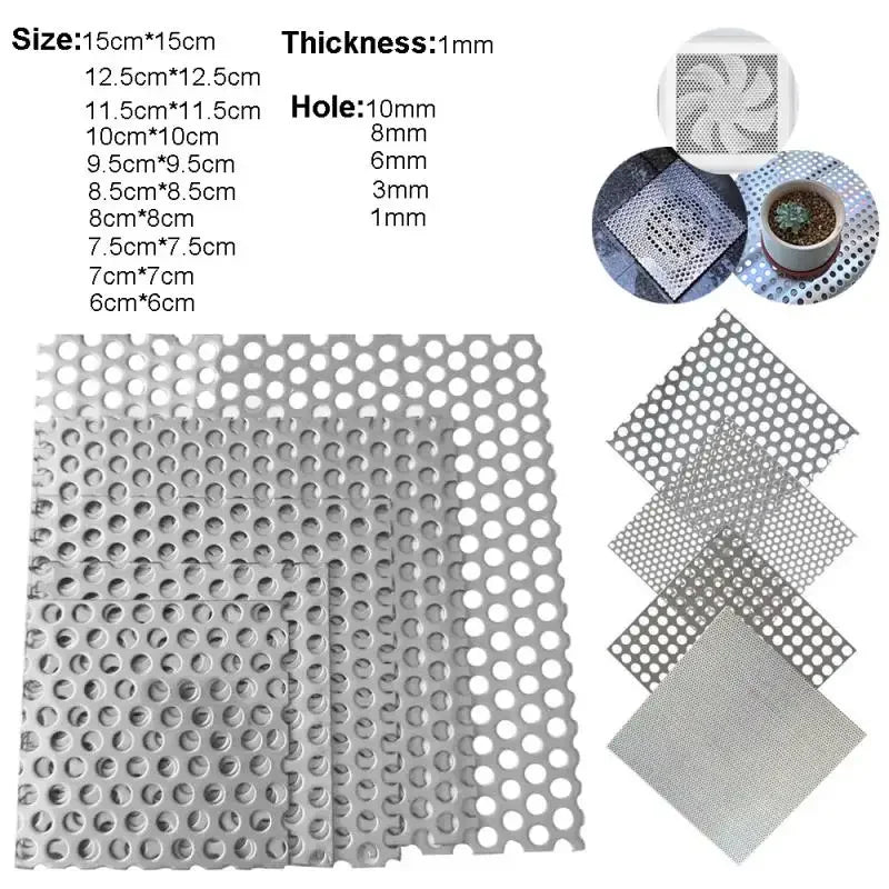 Stainless Steel Floor Drains Net Cover Square Drain Hole Shower Hair Catcher Filter Stopper Kitchen Bathroom Hardware Parts