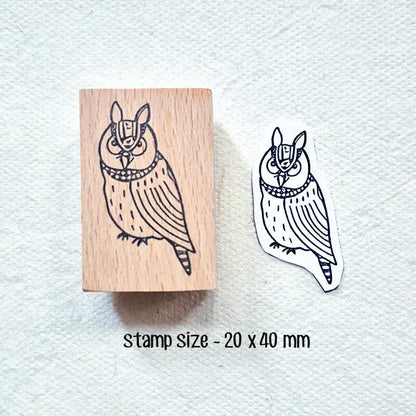 Stamp Scrapbooking Night Owl Journaling Supplies Kawaii Stationary Birds Wooden Stamps