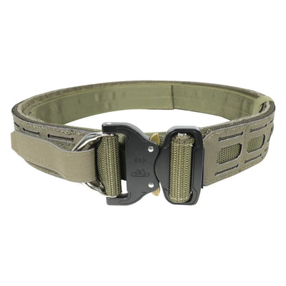DRAGON EDGE Men's Tactical Duty Waist Belt Nylon Fabric Light Weight Belt with Quick Release Alloy Buckle