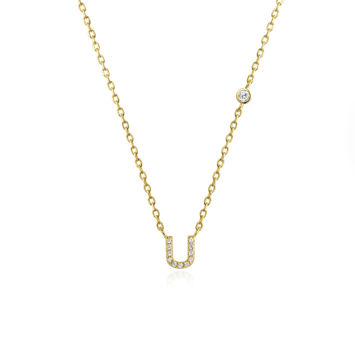 VEWANT New 925 Sterling Silver Monogram Initial Letter A M Pendant Long Chain Necklace Crystal Fine Jewelry Luxury Fine Jewelry