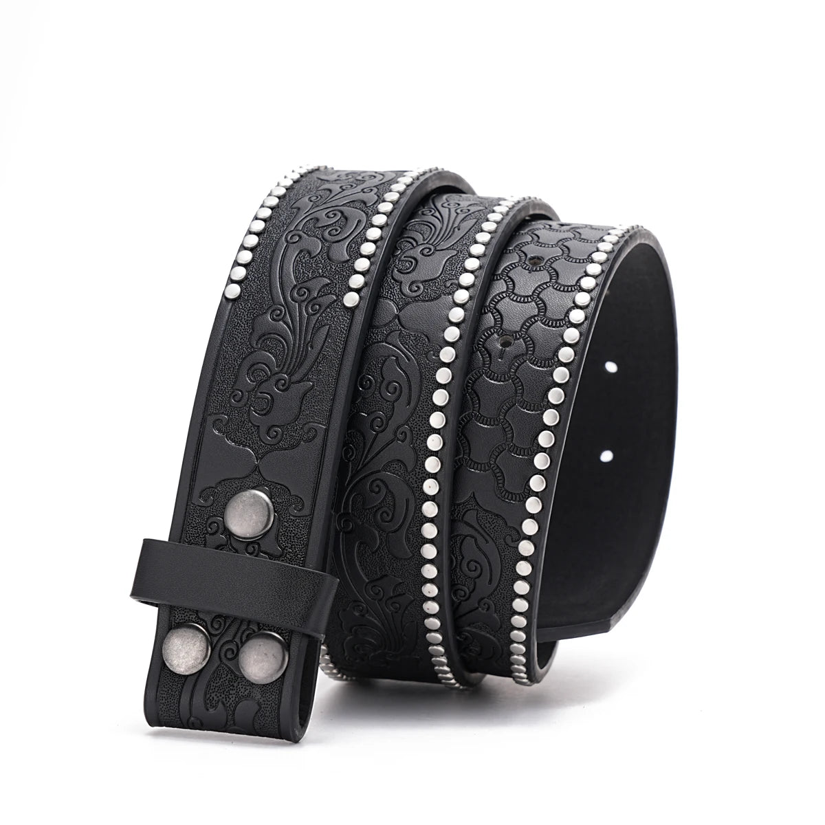 A suitable for leisure business gifts for men and women PU buckle belt (punch)