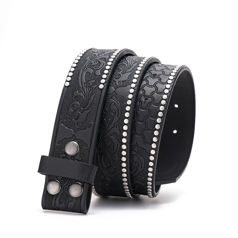A suitable for leisure business gifts for men and women PU buckle belt (punch)