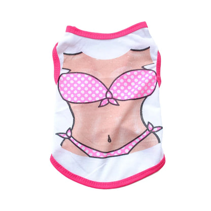 Summer Pet Clothing for Cats 100% Cotton Cat Puppy Vest Cool Breathable Print Sphynx Cat Clothes Kitten Pajamas ropa para gatos