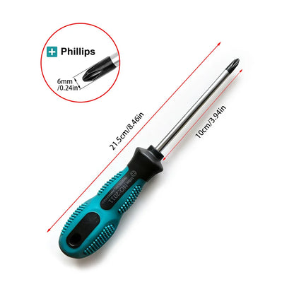 Phillips multi-functional magnetic screwdriver, available in diameters of 3mm, 4mm, 5mm, and 6mm.
