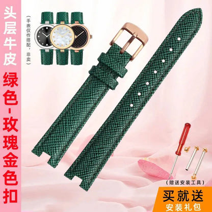 12mm 14mm For Gucci YA141401 YA141404 YA141505 Soft Cowhide Genuine Leather watchband GC women's watch strap Pink red bracelet