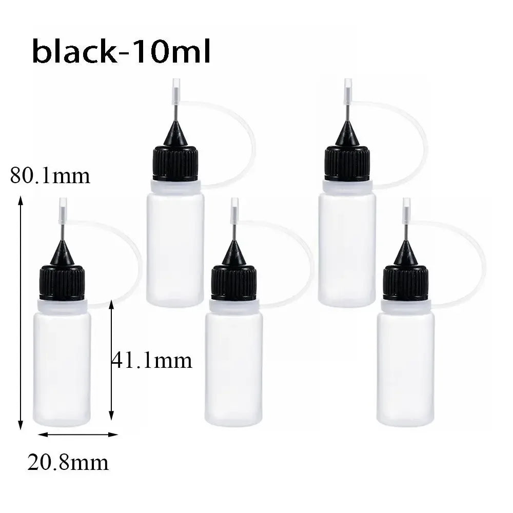 5/10/20/30/50/100ML Resuable Needle Tip Glue Applicator Plastic Bottle for Paper Quilling DIY Scrapbooking Paper Craft Tool
