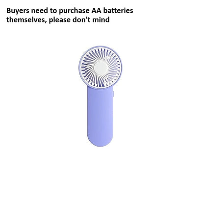 Portable Handheld Mini Fan,Powered by AA Batteries,Adjustable Single Speed, Ideal for Outdoor Use,Lightweight and Compact Design