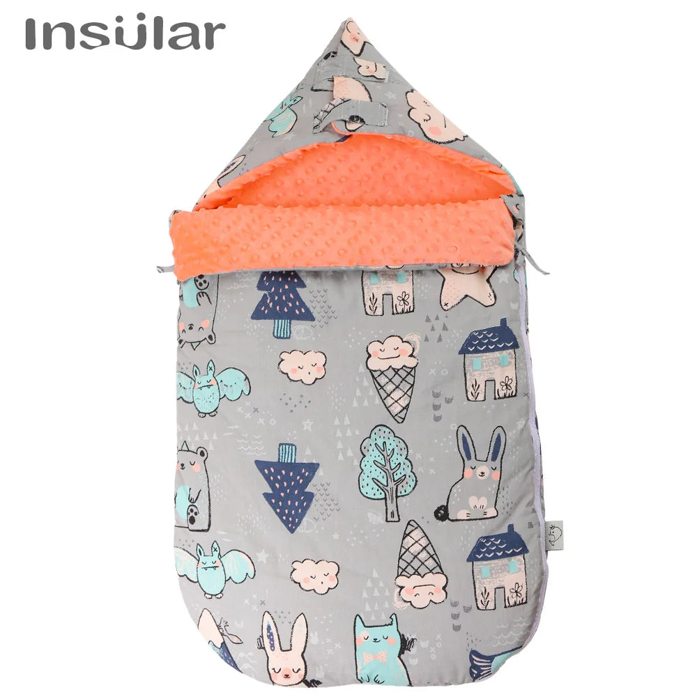 INSULAR Infant Thickened Sleeping Bags Newborn Anti-startle Holding Quilts Baby Bean Sleepsacks Multi-functional Autumn Winter