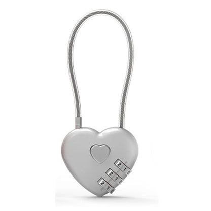 Love Lock Wedding Lock Heart Love Combination Lock School Bag Backpack Trolley Box Concentric Lock Color Zinc Alloy