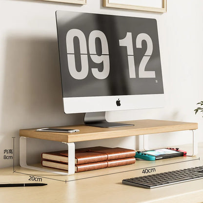 Hot 30/40cm Base Bracket Monitor Raising Stand  Desktop Computer Heightening Shelf Home Office Storage Holders Rack Organizer