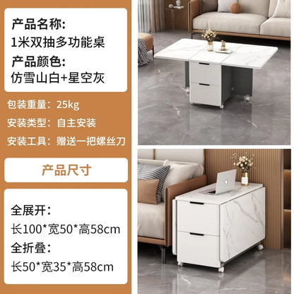Italian Folding Coffee Table With Storage Removable Modern Neutral Coffee Table Premium Beauty Mesa De Centro Home Furniture