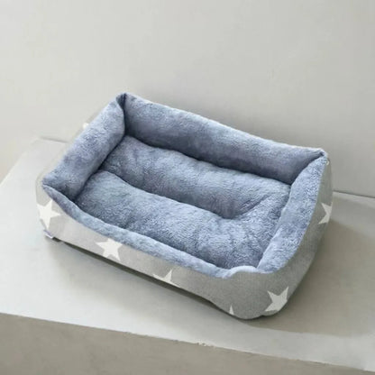 Cozy Print Pet Bed for Dogs & Cats - Soft Plush Warm Kennel Mat, Non-Slip Bottom, Ideal for Small to Medium Pets