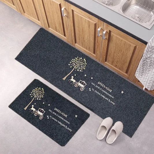 Door Floor Mat Japanese-style Door Mat Rectangle Non-Slip Foot Pad Home Welcome Carpet for Hallway Bath Kitchen Doormat