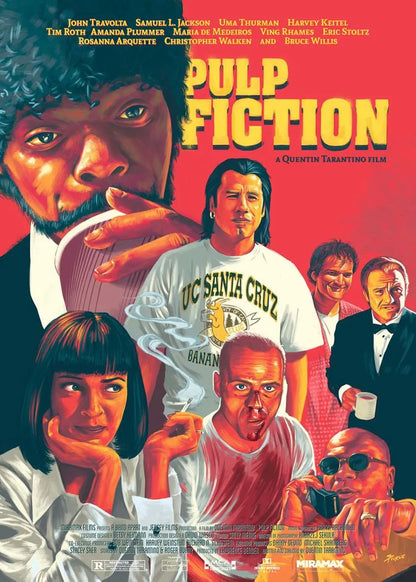 Modern Painting Posters and Prints Movies Pulp Fiction Canvas Painting Wall Art Pictures for Home Living Room Decor Cuadros