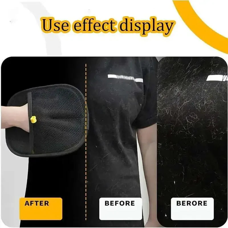 Pet Hair Cleaning and Removal Glove, Double‑Sided Pet Grooming Glove, Reusable Tool Suitable for Sofa, Dog and Cat Hair Cleaning