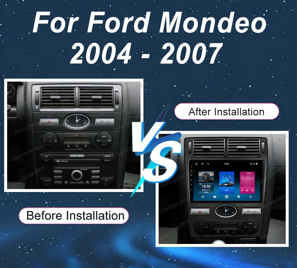 Android 16 GPS Navigation  For Ford Mondeo 2004 -2007 Auto Multimidia Video Player Carplay Head Unit Radio Stereo Car Dvd WIFI
