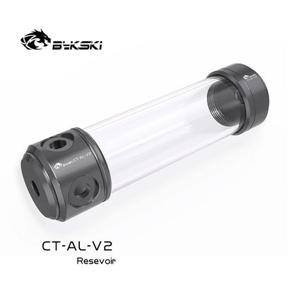 BYKSKI 150/260/200mm Length x 50MM Diameter Acrylic POM  Double Cylindrical Water-Cooled Tank Reservoir Cover CT-AL-V2/CT-POM-V2