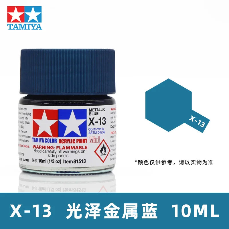 TAMIYA Acrylic Pigment Water-Based Paint Gloss Military Model Gumdam Coloring Pen Coating Spray Handmade Series X1-X2
