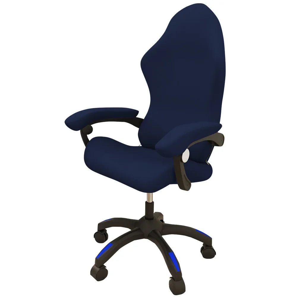 Gaming Chair Cover Stretch Milk Silk Solid Color Swivel Chair Dust Protection Cover Office Computer Athletic Use Seat Cover