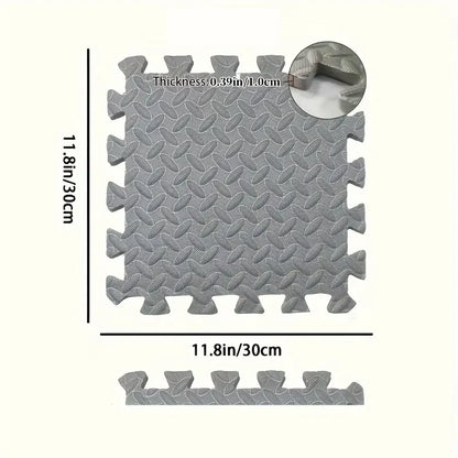 16 Piece Fitness Yoga Mat Soft EVA Foam Puzzle Mat Non Slip Interlocking Gym Mat Protective Mat for Fitness Equipment