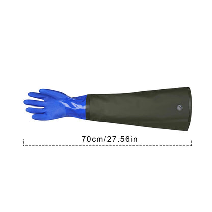 Rubber Gloves Long Aquatic Industry Gloves Long Gloves with Arm Guards Thickened Gloves Water Operations Fishery Work Gloves