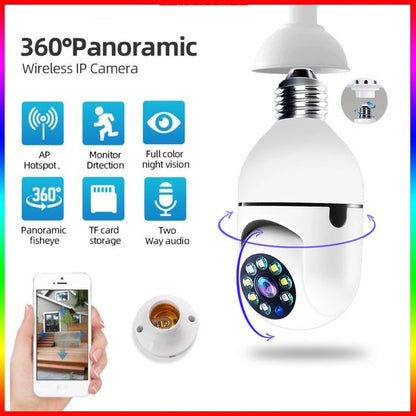Smart Home 2.4G E27 Bulb Wifi Surveillance Camera HD Night Security Video Surveillance Supprt Two Way Audio Mobile Motion