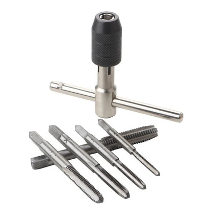 T-Handle Wrench  M3 M4 M5 M6 M8 Hand Tap Reamer Thread Tapping Tool Set Adjustable Machine Screw Thread Tapping Drill Bit