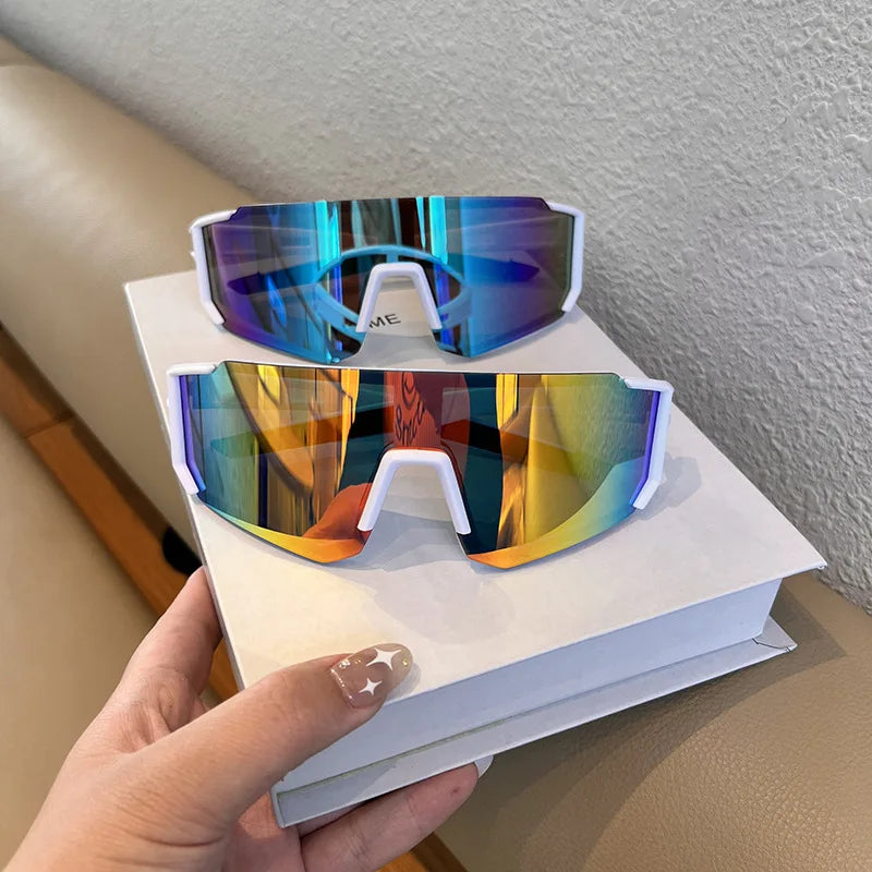 1/2pcs Cycling Sunglasses Women UV400 Sandproof Eye Protector Sun Glasses Outdoor Sports Goggle Protection Anti Radiation Lens