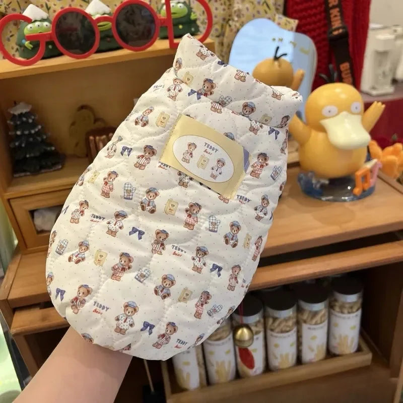 Cute Winter Pet Clothes Teddy Bear High Neck For Small Dog Parkas Warm Pet Vest Jacket Pet Coat Bear Cat Vest Puppy Clothing