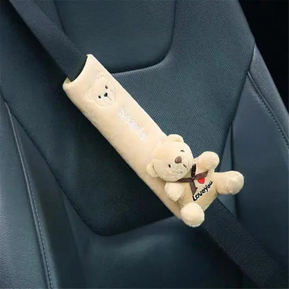 Cute Cartoon Car Seatbelt Cover Seat Belt  Harness Cushion  Shoulder Strap Protector Pad for Children/ Kids Toy animal Ornaments