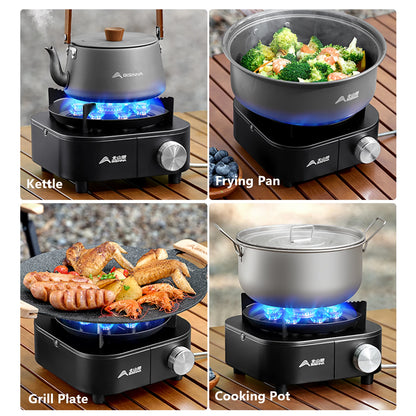 BISINNA Portable Camping Gas Stove 10000W High Firepower Strong Fire Burner for Outdoor Trips Barbecue Picnic Hiking