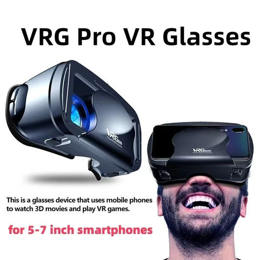VRG Pro VR Glasses Virtual Reality Headset Devices Viar 3D Goggles AR Glasses Smart Lenses For  5-7'Smartphone Cell Phone