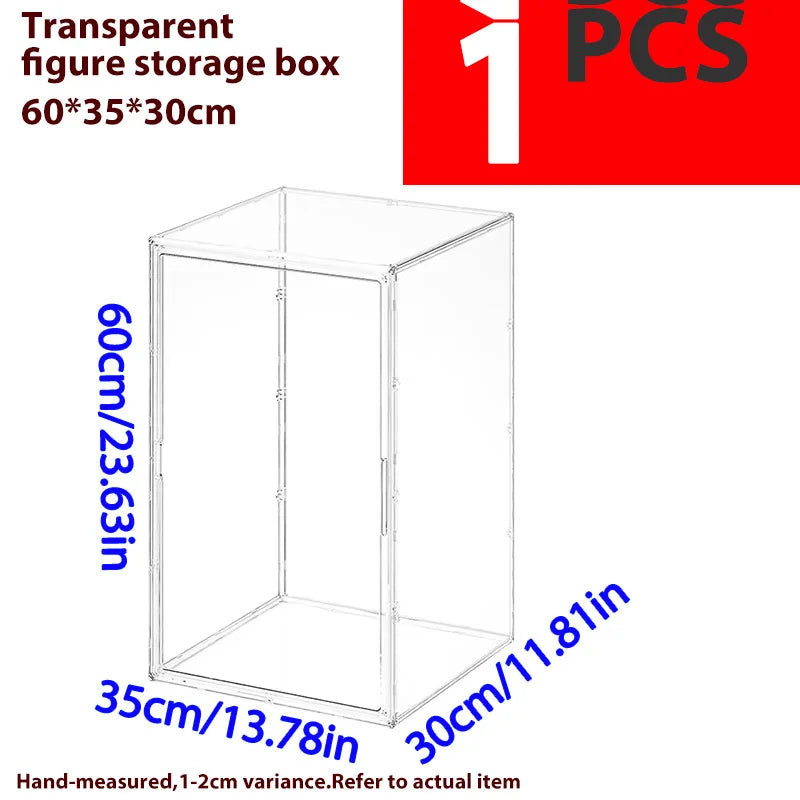 Multifunctional Foldable Storage Box Organizer for Figurines, Jewelry, Makeup, Blind Box, Bag Display – Super Big Acrylic Case