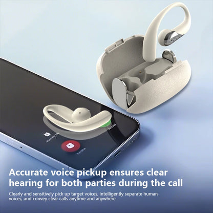 Wireless Earbuds Bluetooth 5.4 Touch Control Ear Clip Earphones for iPhone Dual-Connection HIFI Headphones High Sound Quality