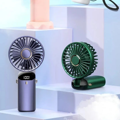 Portable Handheld Mini Fan, Foldable Neck-mounted Fan, 5-speed USB Rechargeable Fan, Essential for Summer Use