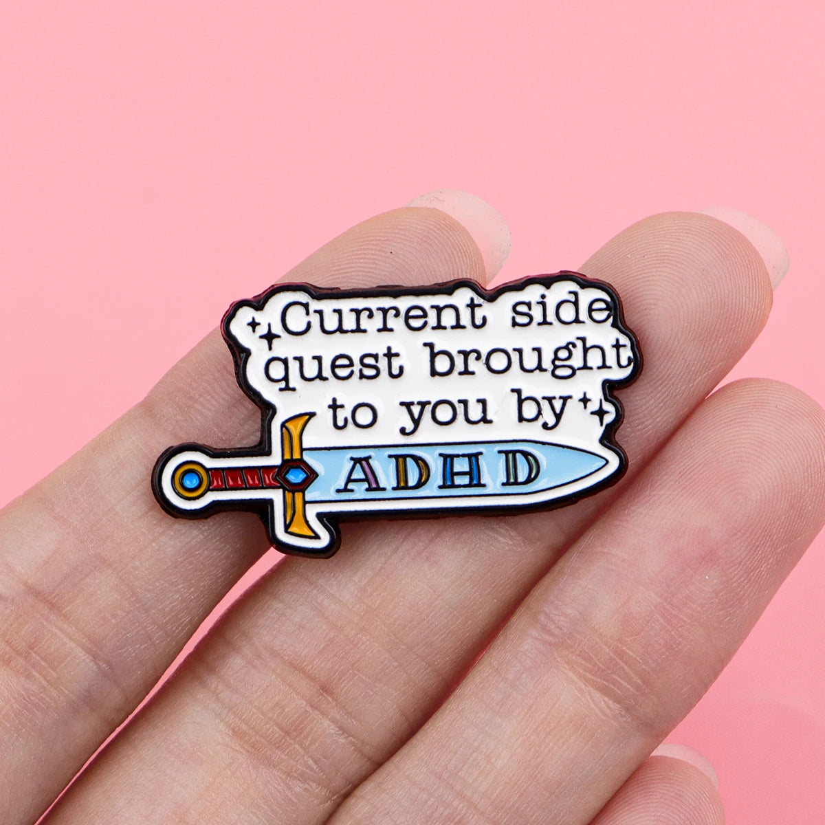 I'm NICER THAN MY FACE LOOKS Quote Enamel Pins ADHD Brooch Badge on Backpack Lapel Pin Costume Accessories Fashion Jewelry Gifts