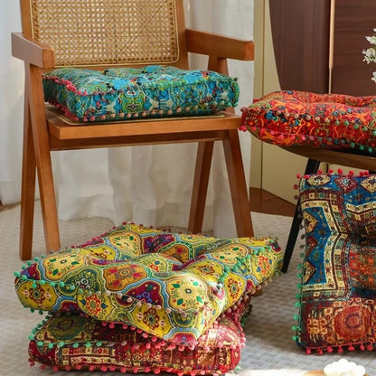 New Soft Tatami Cushion Large Thicken Floor Mat Square Bohemian Style Yoga Seat Cushion For Home Balcony Window