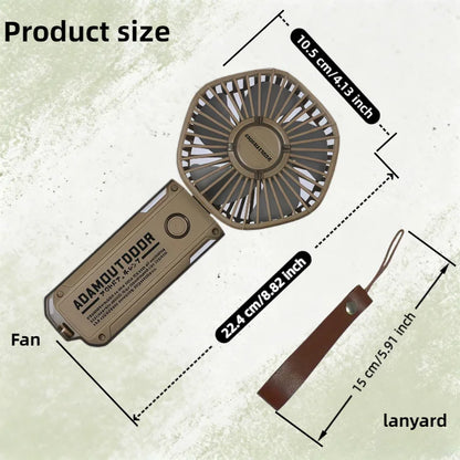 Portable Handheld Fan with Removable Battery,3-Speed Wind,115° Foldable Personal Fan for Travel, Office, Outdoor