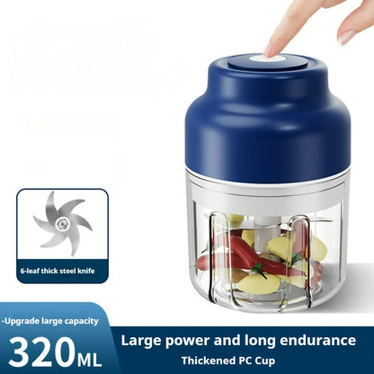320ML Electric Garlic Grinder, Vegetable Chopper, Food Processor, USB Mini Garlic Grinder, Portable Small Food Processor