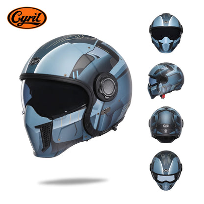 Helmets For Motorcycles Safety DOT ECE Certified 3/4 Open Face Helmets Motorcycle Modular Full Men Women Motorcycle Helmet Cyril