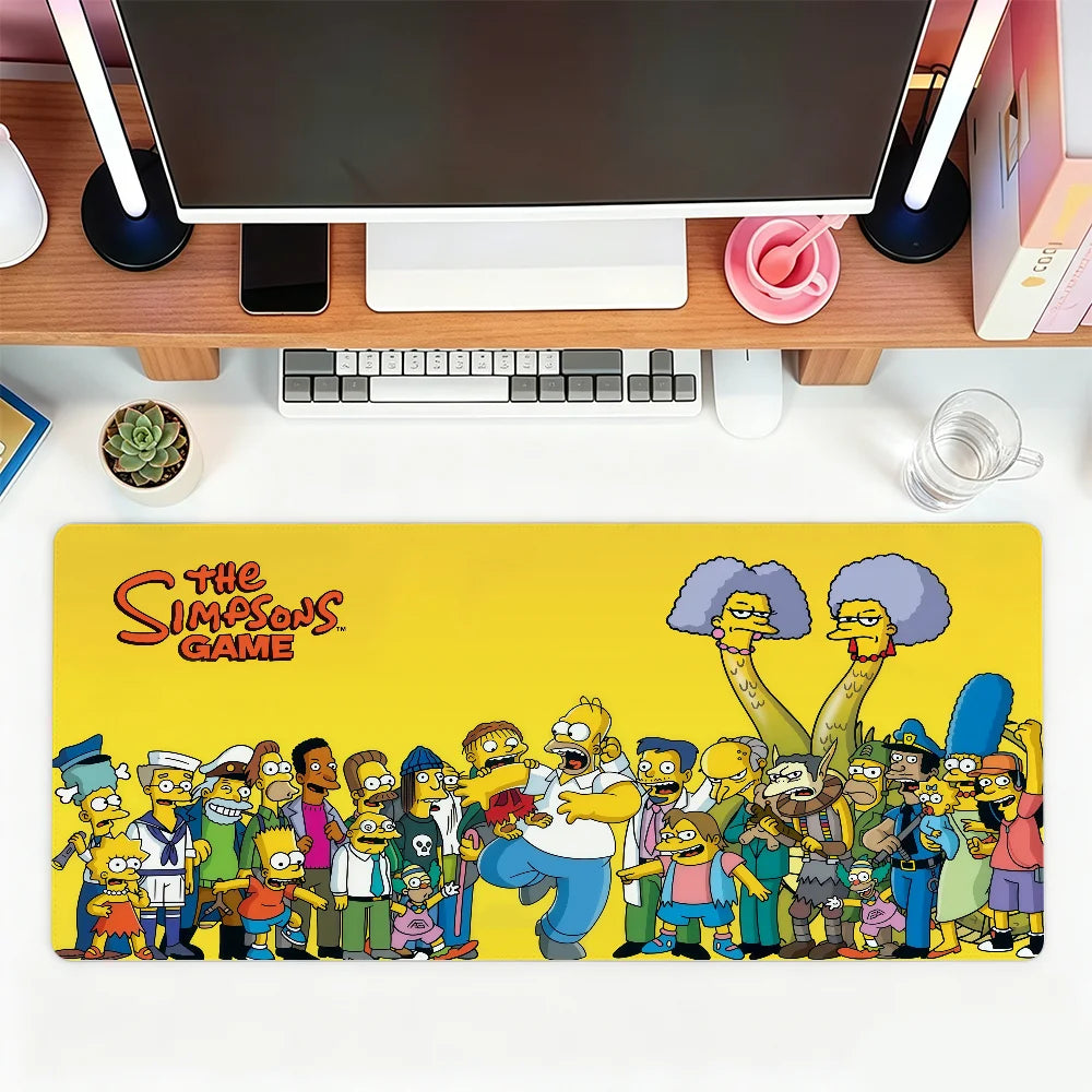 The S-simpsons Cartoon Mouse Pad For Office Gaming And Keyboards Non-Slip Large Waterproof