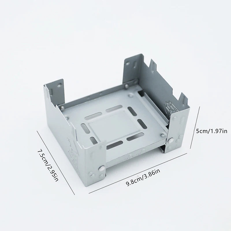 Outdoors Portable Solid Alcohol Fuel Folding Furnace Mini Picnic Burner Galvanized Iron Camping Stove Cooking Camping Equipment