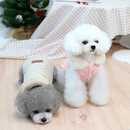 Winter Warm Pet Dog Jacket Clothes Pink Cute Small Medium Dogs Clothing Pet Puppy Cat Outfits French Bulldog Coat Vest Chihuahua