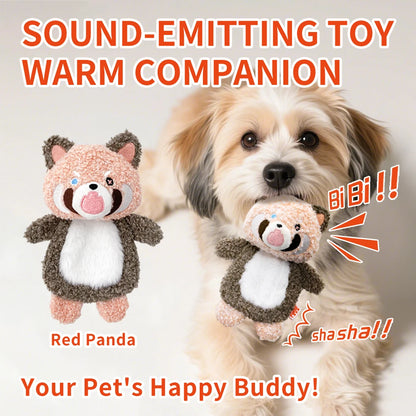 Cute Small Animal Dog Plush Toys Full Body Rattle with Built-In Squeaker Interactive Pet Playtime Toy to Reduce Loneliness