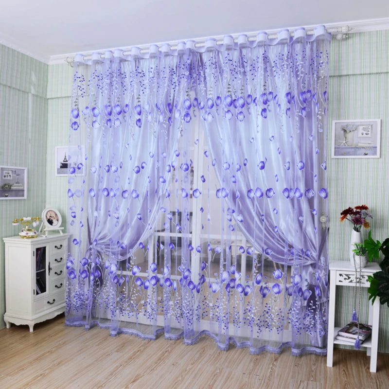 Tulle Curtains Modern Simplicity Living Room Sheer Window Curtains Children's Bedroom Kitchen Soft Comfortable Fabric