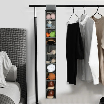 Hanging Shoe Organizer 10-Shelf Hanging Closet Organizers Storage Shoes Organizer Shelves Hanging Shoe Rack Holder for Bedroom